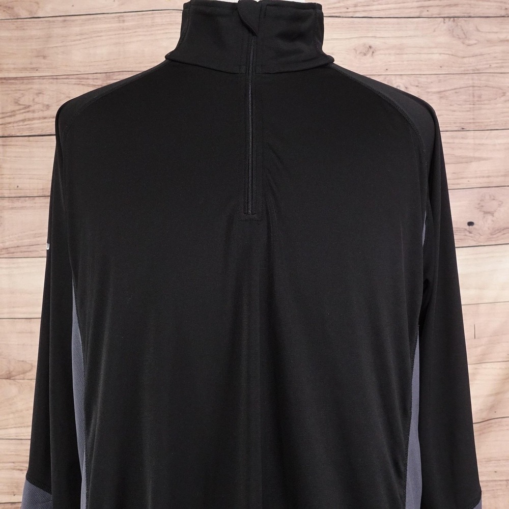 Subaru Black Label Top Mens 2XL Black 1/4 Zip Long Sleeve Athletic Pullover